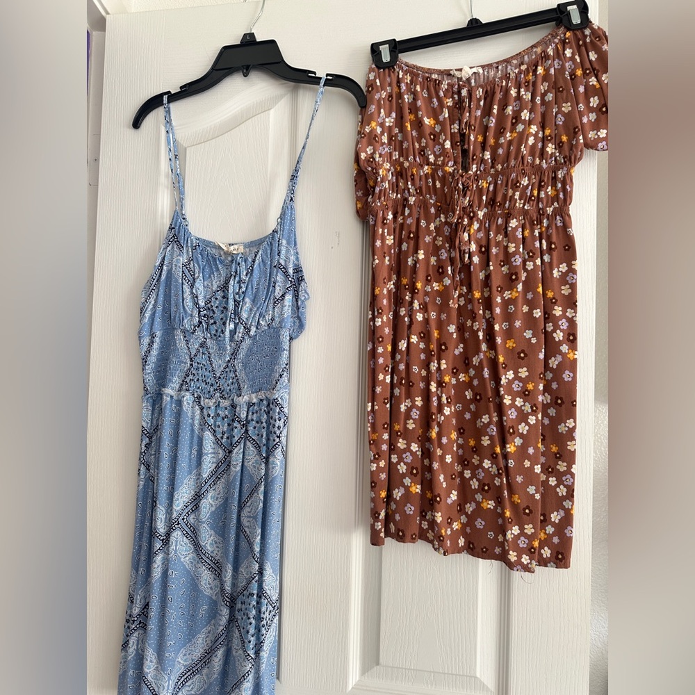 PacSun Blue and Brown Dresses